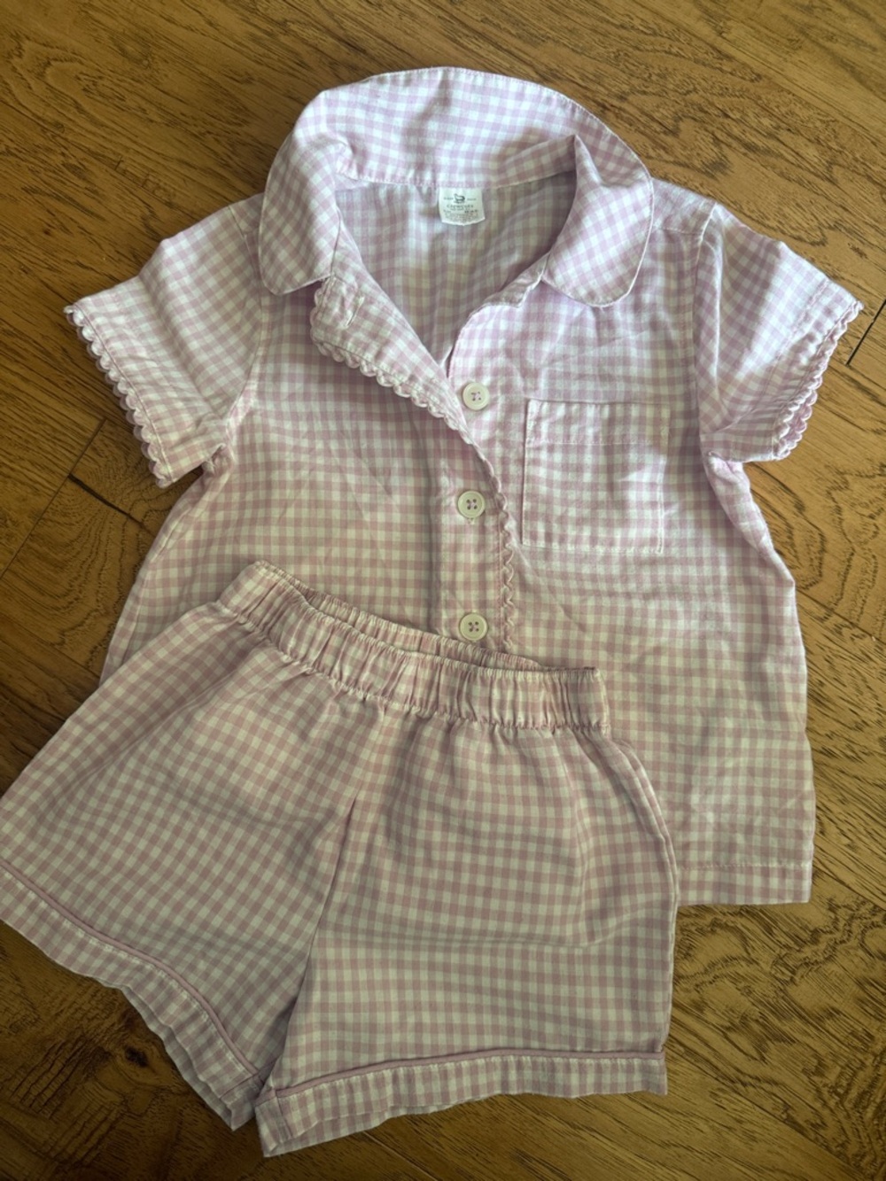 Crewcuts by JCrew Pink Gingham Short Pajama Set